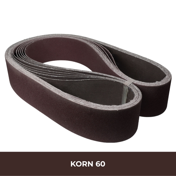 Schleifbänder 75x2000 mm Korn 60 Stahl und Holz